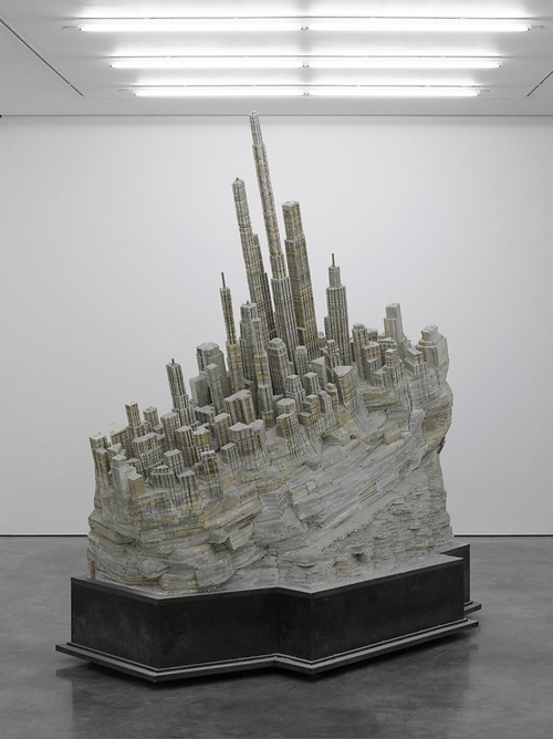 Books Sculpted into an Abandoned City by Liu-Wei #inspiration #abstract #creative #design #unique #sculptures #cool