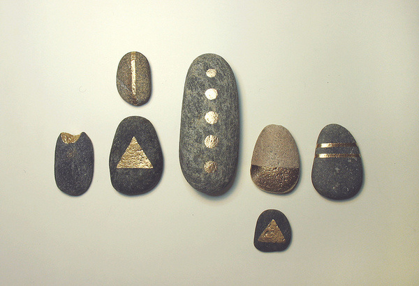 metallic paint #rocks