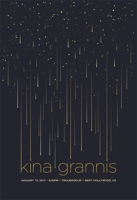 Kina Grannis, kina, grannis, music, indie, indie-pop, stars, falling stars, night sky, night, sky, vector, simple, clean, minimal