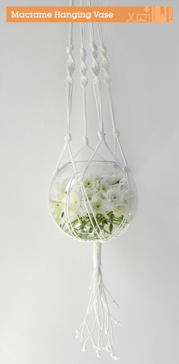 Make a Stunning Macrame Hanging Vase | Crafttuts+ #handmade