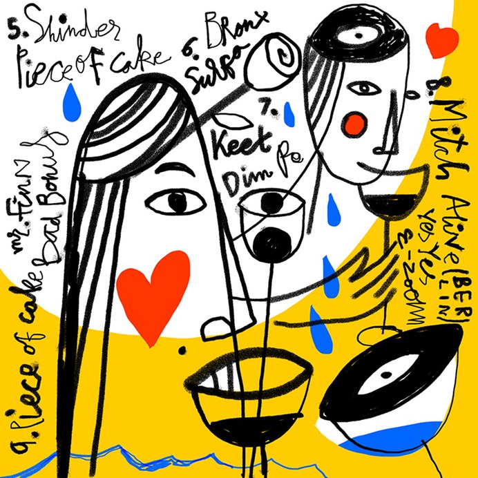 Music poster for wine bar Big Wine Freaks in Saint-Petersburg.