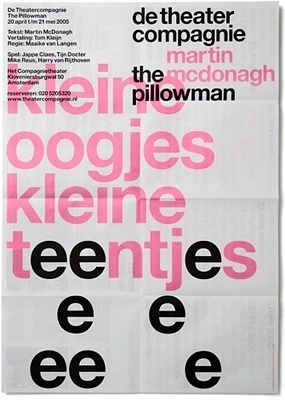 DTC / The Pillowman - Experimental Jetset #design #graphic #poster #typography