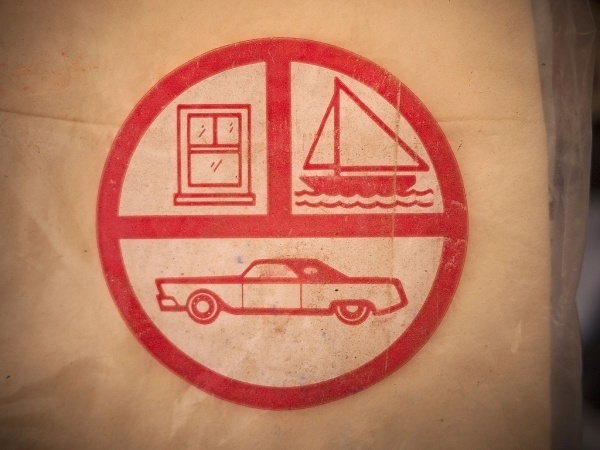 All sizes | Found on a garage shelf. | Flickr - Photo Sharing! #sailboat #print #design #graphic #icons #car