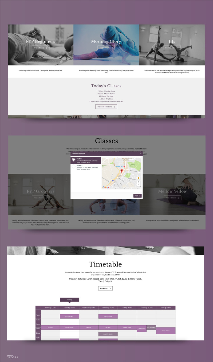 Freestyle Yoga Project web design, by Redspa http://redspa.uk