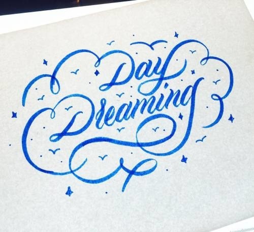 ☁️ Day Dreaming 🌧 - #lettering #typegang #crayola #letteringinspiration #calligraphy #handmadefont #type #daydreaming #typography #go