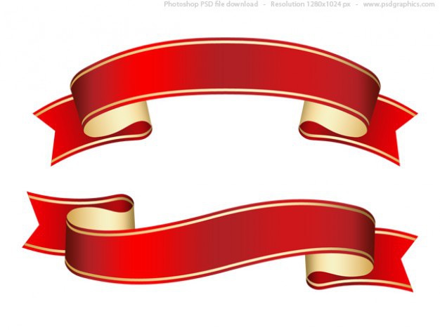 Curled red ribbon (banner), psd template Free Psd. See more inspiration related to Banner, Ribbon, Template, Red, Ribbon banner, Red ribbon, Psd, Blank, Horizontal, Isolated and Curled on Freepik.