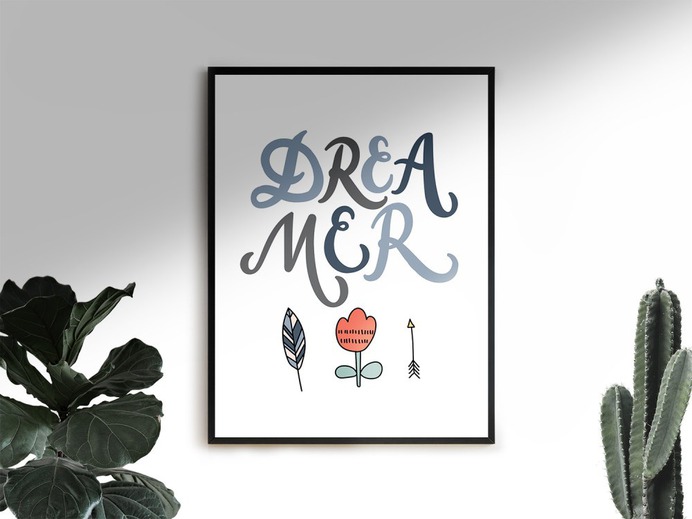 Dreamer Nursery Kids Home Wall Art 2