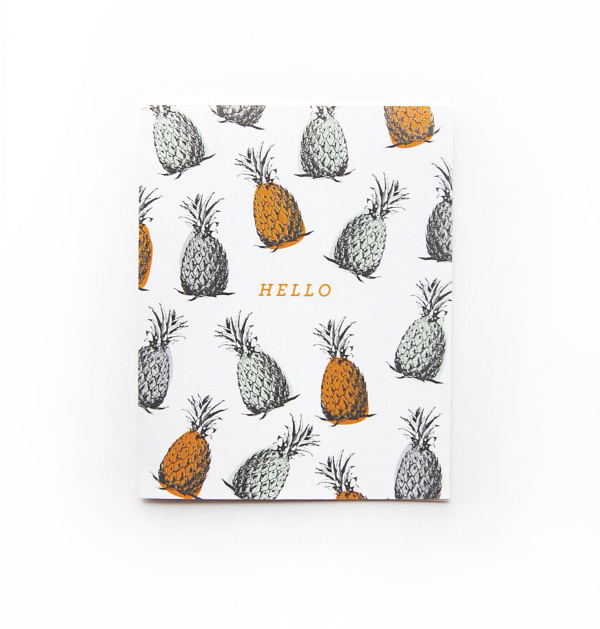 Pineapple hello card #tropical #you #stationary #card #thank #pineapple