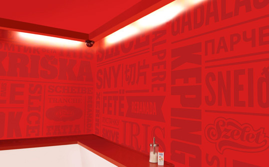 Szelet. Designed by Miklós Kiss. @enviromeant.com #graphics #wall