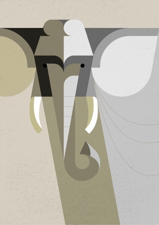Retro Modern African Mammal Illustrations My Modern Metropolis #illustration #animal #geometric