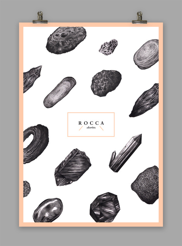 R O C C A stories #design #graphic #stones #maiwenn #illustration #poster #philouze #rocca