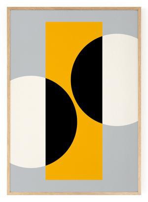 Outlined.cc Limited Edition Artwork Two Circles and a Rectangle geometric art print design artprint wallart