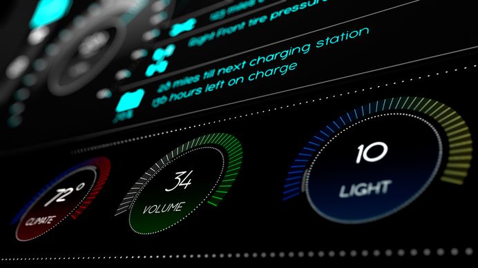 Car dashboard UI on Behance