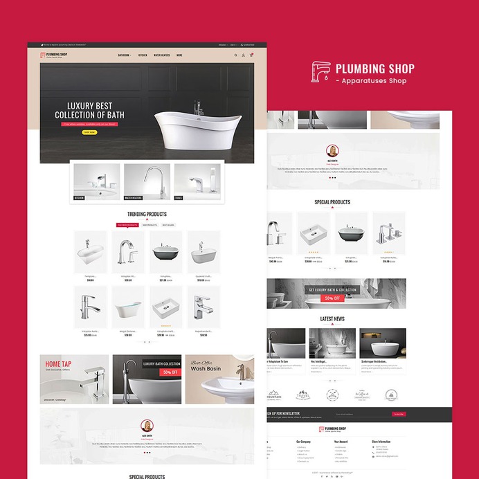 #Plumbing #Apparatuses Shop - #Prestashop #Responsive #Theme | #TemplateTrip #eCommerce #Website #Design #Template