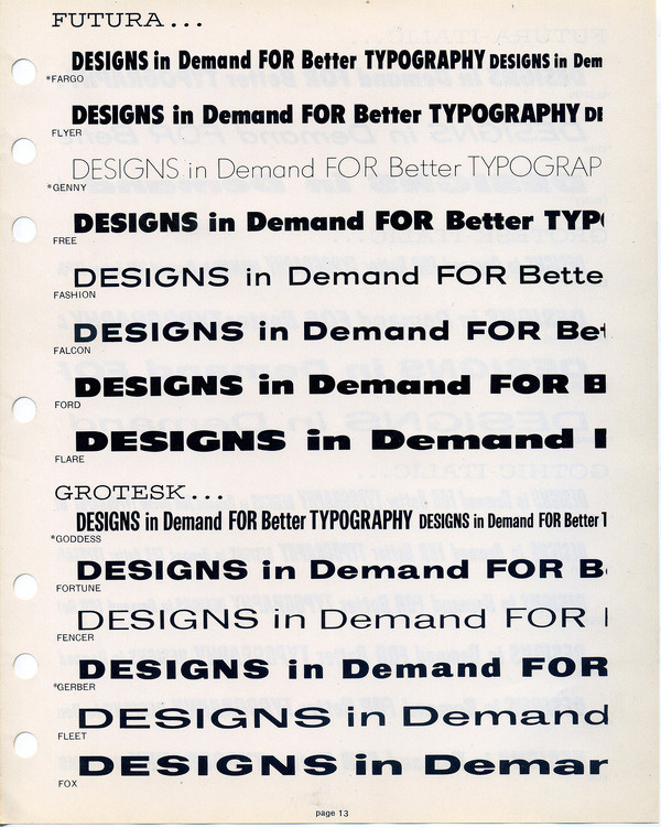 Filmotype type specimen #type #specimen #typography