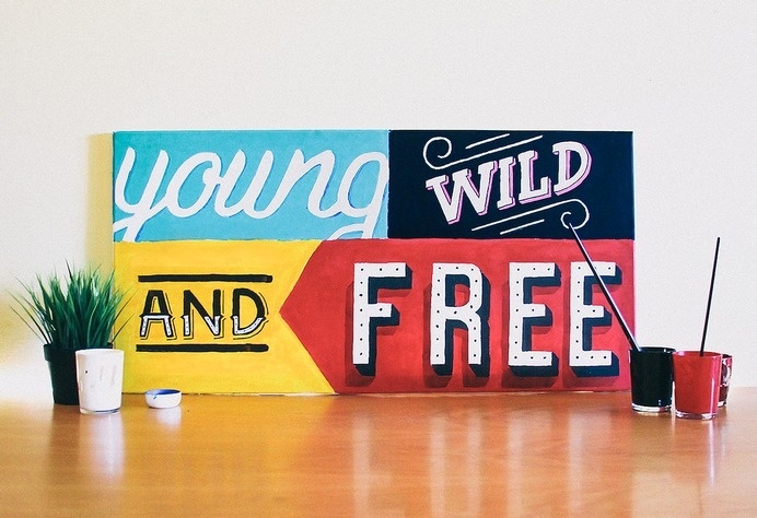 Young, wild and free - Hand lettering by Joao Neves