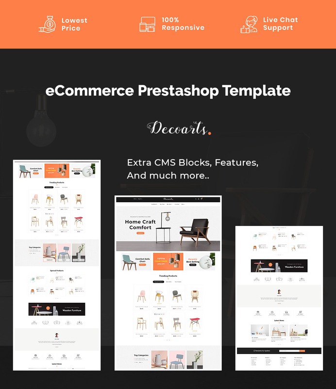 #Deco #Arts - #Furniture #Home & #Crafts - #Prestashop #Responsive #Theme | #TemplateTrip #eCommerce #Website #Design #Template