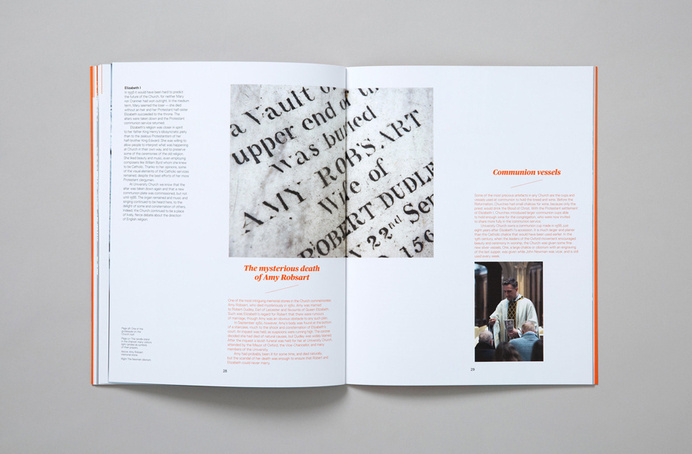 Visual identity and print for University Church designed by Spy #layout #print