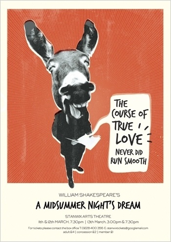 Jane Bowyer Design #donkey #shakespeare #illustration #poster #collage