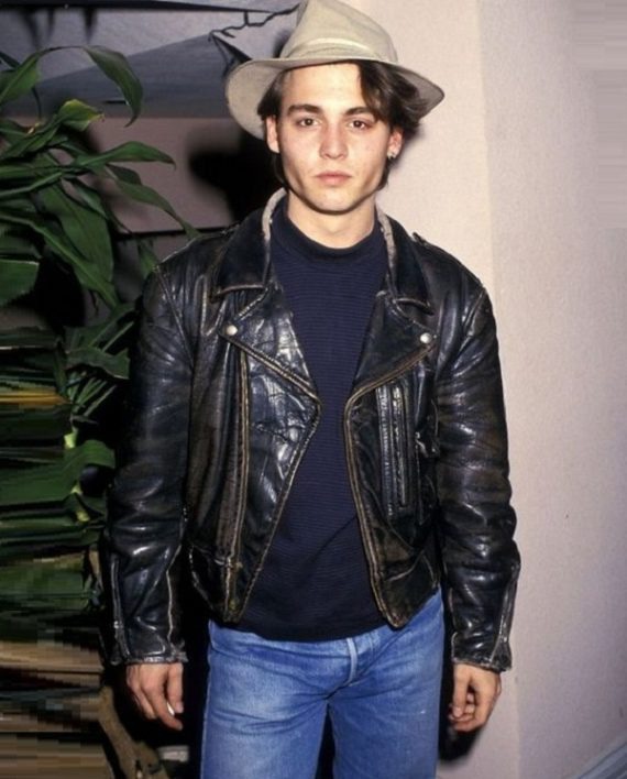Johnny Depp Brando Biker Leather Jacket