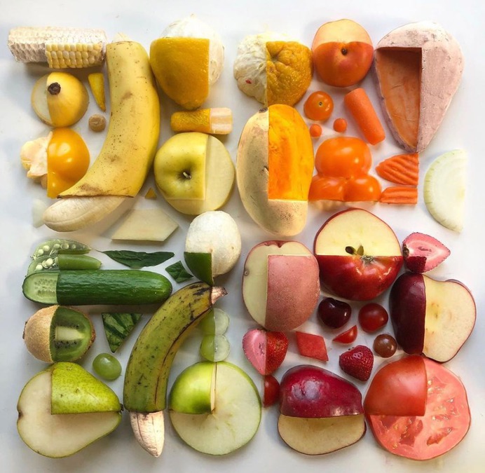 Adam Hillman Cropped Tops Geometric Foods