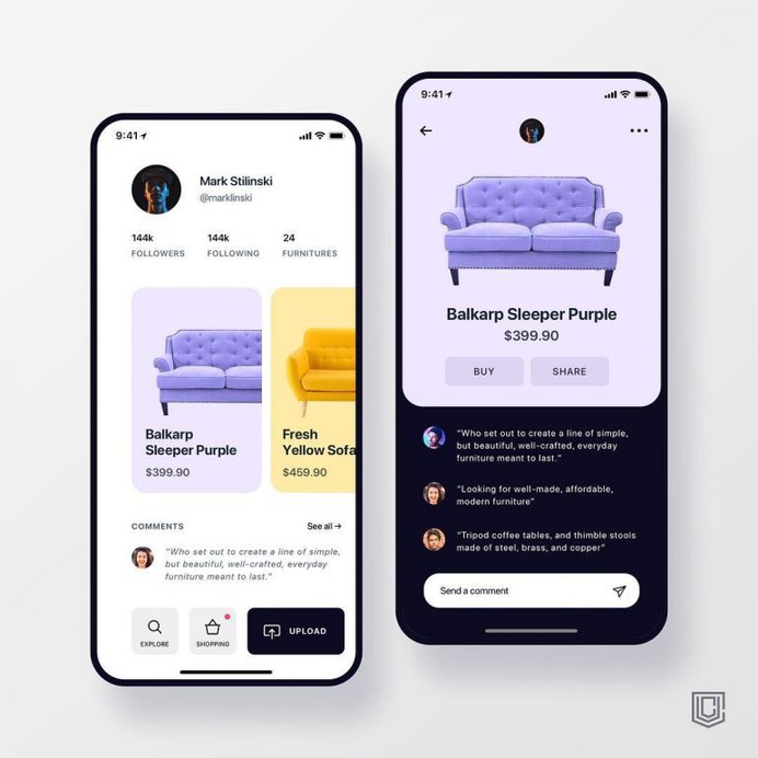Social furniture app concept. 🚀 📱