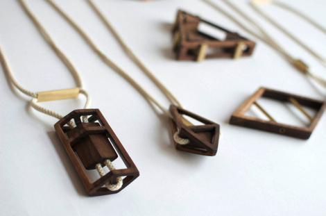 Sticks + Stones Simone Ferkul #wood #jewelry #necklace