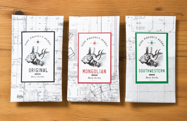 Side Project Jerky on the Behance Network #packaging #logo #branding
