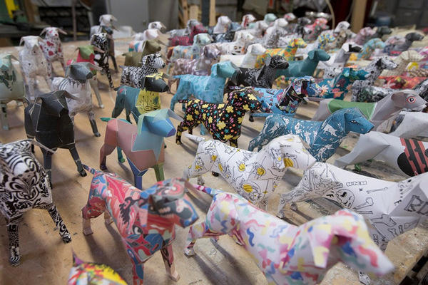 CJWHO ™ (A Paper Puppy Mascot Gets A Multicultural Makeover) #crafts #design #illustration #puppy #art #makeover #paper