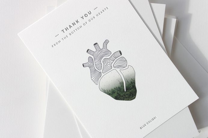 Check out those Creative Letterpress and Digital Printed Thank You Cards!