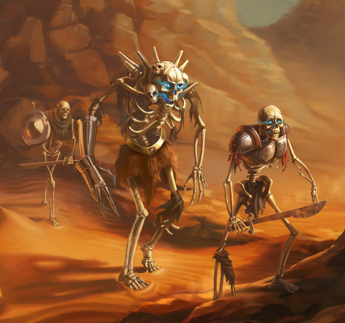 RAWZ :: Romeu&Julieta Estúdio #soldiers #fantasy #skeleton #zombies #design #sword #horror #monsters #illustration #attack #art #painting #warrior #bones