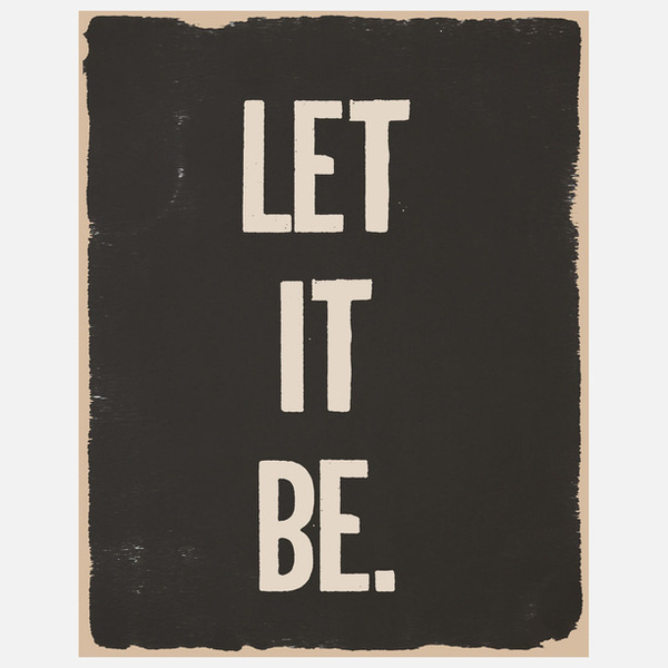 Let It Be Print 11x14 art, white, black #typography #beatles #swords