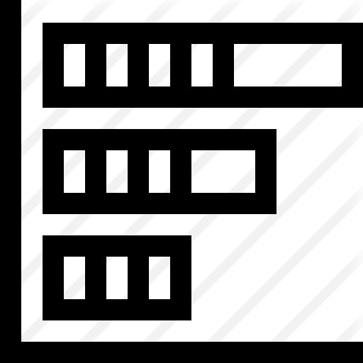 See more icon inspiration related to business and finance, bar chart, distribution, horizontal, chart, bars and graphic on Flaticon.