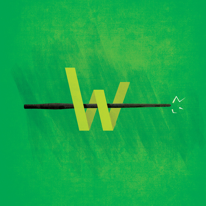 Wizards #illustration #wizards #wand #magic #art #design #green #typography