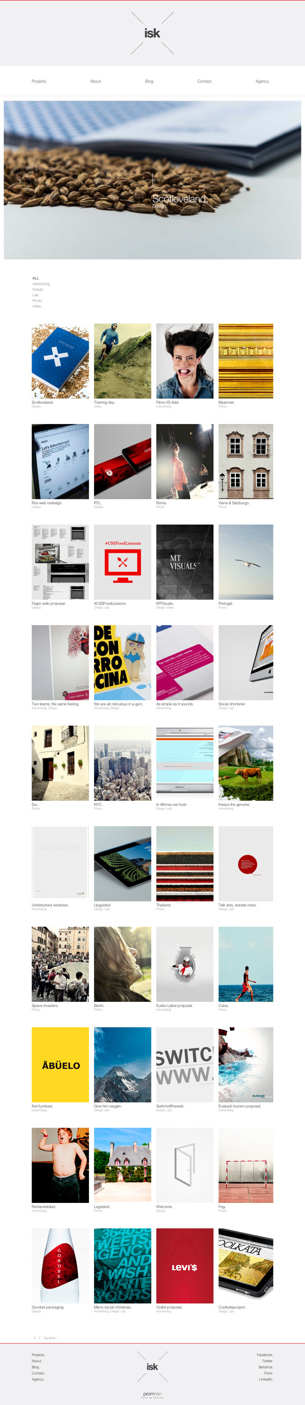 www.isusko.es on Behance #minimal #grid #webdesign #clean design