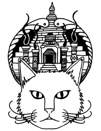 He Ent to the Blog : 1 of 4 #temple #ink #randolph #cat #drawn #studio #pen #and #logo #hand