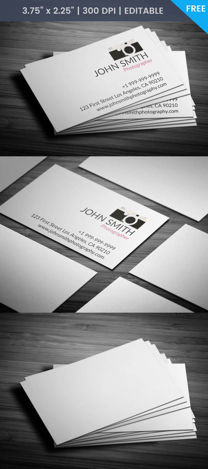 Free Creative Photography Business Card Template