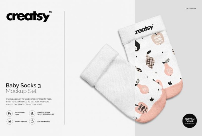 Easy Editable Socks Mockup PSD