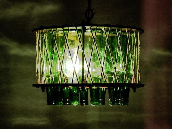 25 Creative Wine Bottle Chandelier Ideas #chandelier #light #wine #bottle