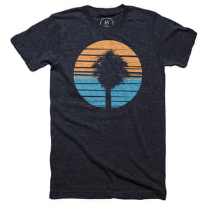 Palm tee #summer #tee #shirt #beach #ocean #palmtree #sunset #waves #silhouette #minimal