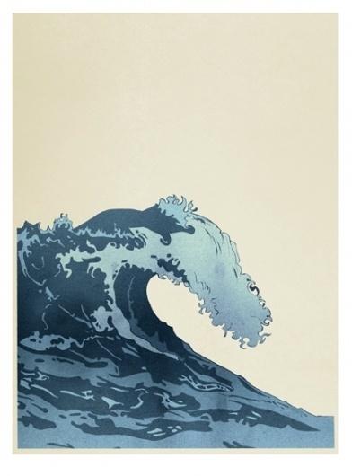 The Curious Exhibition on the Behance Network #illustration #water #wave