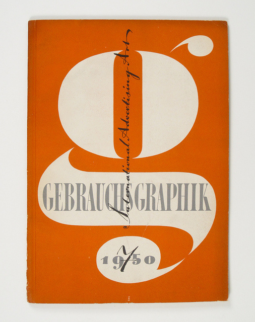 endilletante:Cover of Gebrauchsgraphik by Heinz Hadem, 1950 by Herb Lubalin Study Center on Flickr. #gebrauchsgraphik #design #novum #magazine