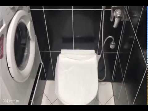 Turnkey bathroom repair. The toilet is combined with a bath. Krivoy Rog.