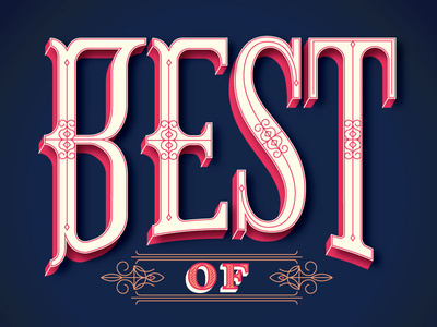 Best of... #pink #serif #navy #typography
