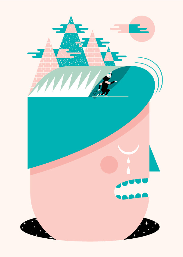 Day Dreamer #surfing #illustration #portrait #head