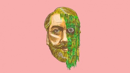 Illustration : Miguel Ibarra #ibarra #pink #slime #illustration #miguel