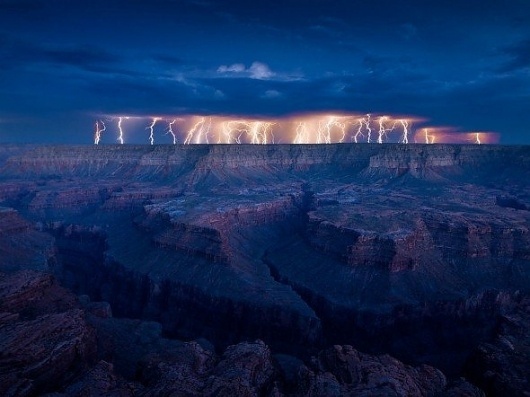 A thunderstorm in the Grand Canyon - Wall to Watch #grand #electricity #thunderstorm #photography #storm #lightning #canyon