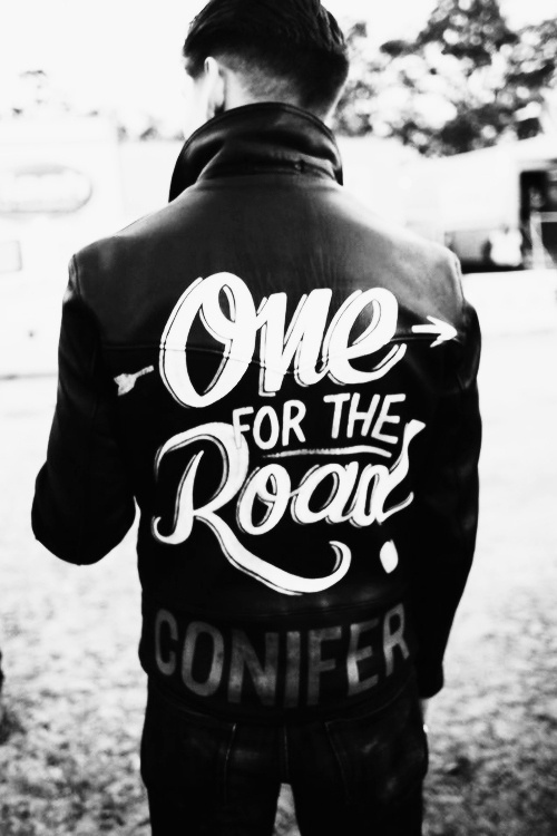 One for The Road #lettering #white #black #and #hand #typography