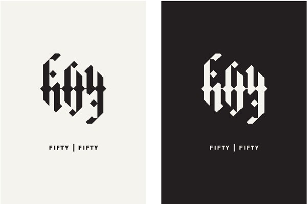 FIFTY FIFTY on Behance #logo