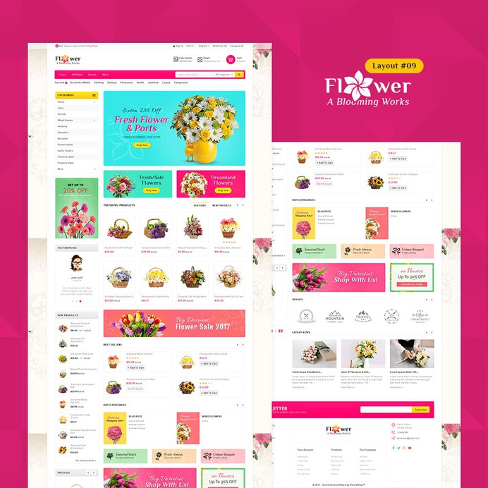 #MegaStore #Flower - #MultiPurpose - #Prestashop #Responsive #Theme | #TemplateTrip #eCommerce #Website #Design #Template